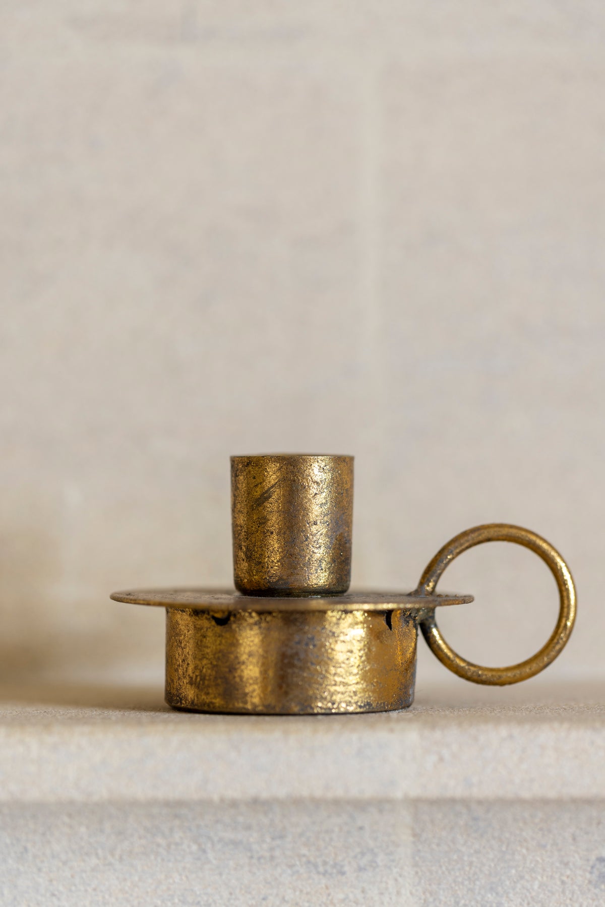 Antique Gold Candle Holder | Taper Candle Holder