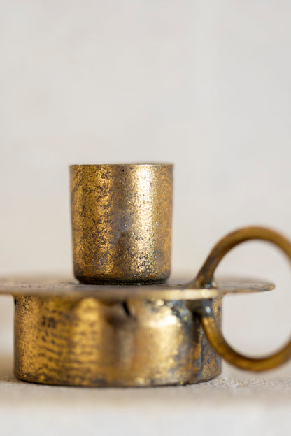 Antique Gold Candle Holder | Taper Candle Holder