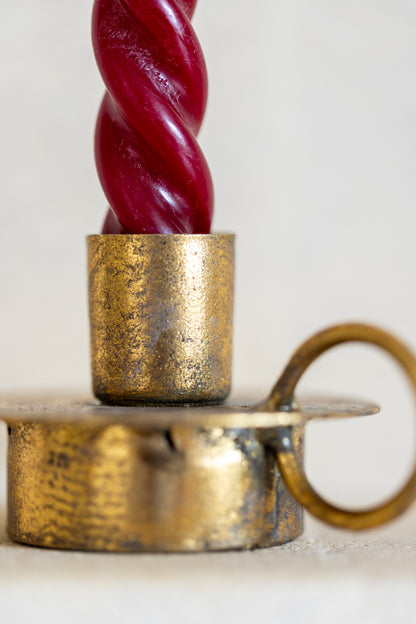 Antique Gold Candle Holder | Taper Candle Holder