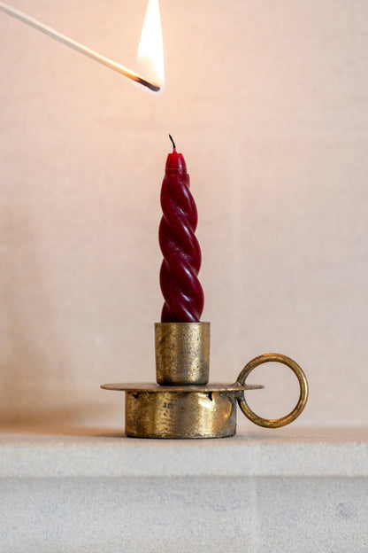 Antique Gold Candle Holder | Taper Candle Holder