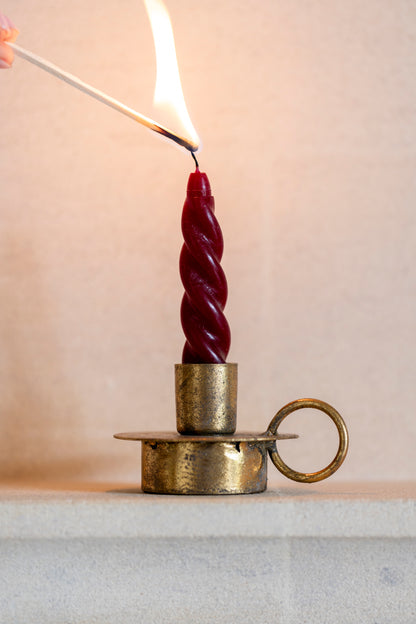 Antique Gold Candle Holder | Taper Candle Holder