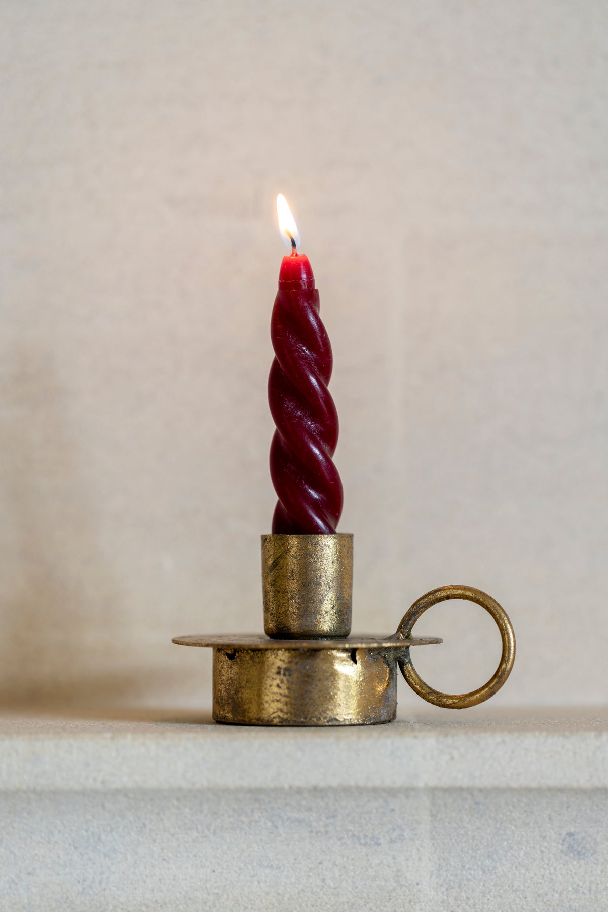 Antique Gold Candle Holder | Taper Candle Holder