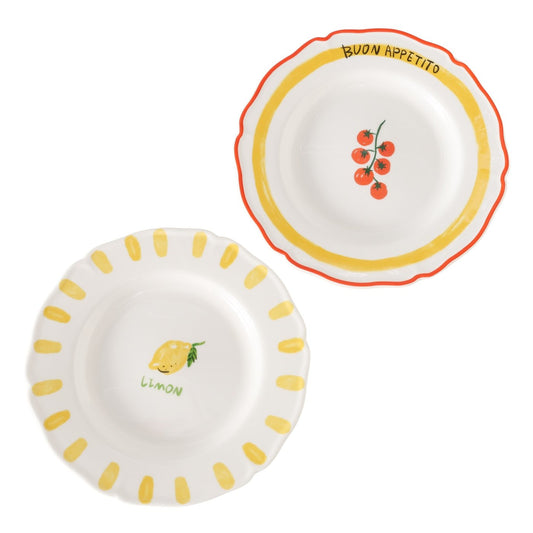 Buon Appetito Plate | Lemon & Tomato Designs