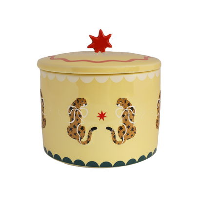 Ceramic Leopard Print Storage Jar | Quirky Kitchen Decor, Unique Home Gift