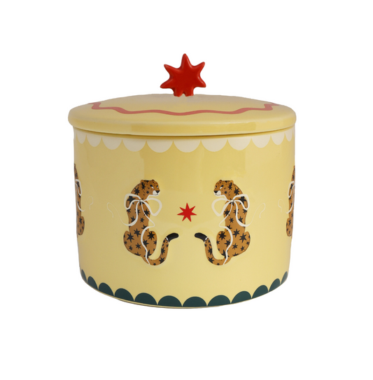 Ceramic Leopard Print Storage Jar | Quirky Kitchen Decor, Unique Home Gift