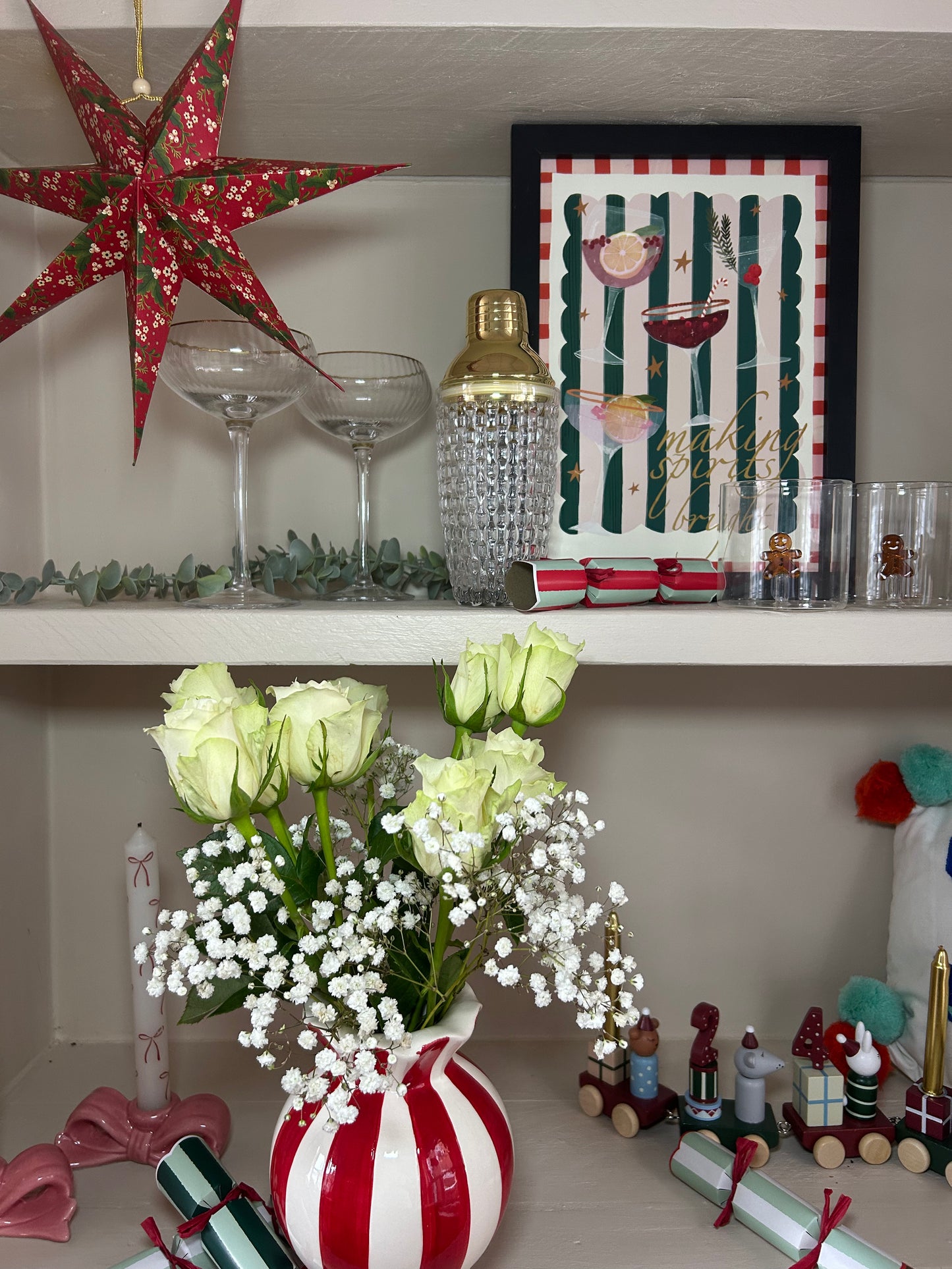 Making Spirits Bright Christmas Wall Art | Festive Cocktail Print