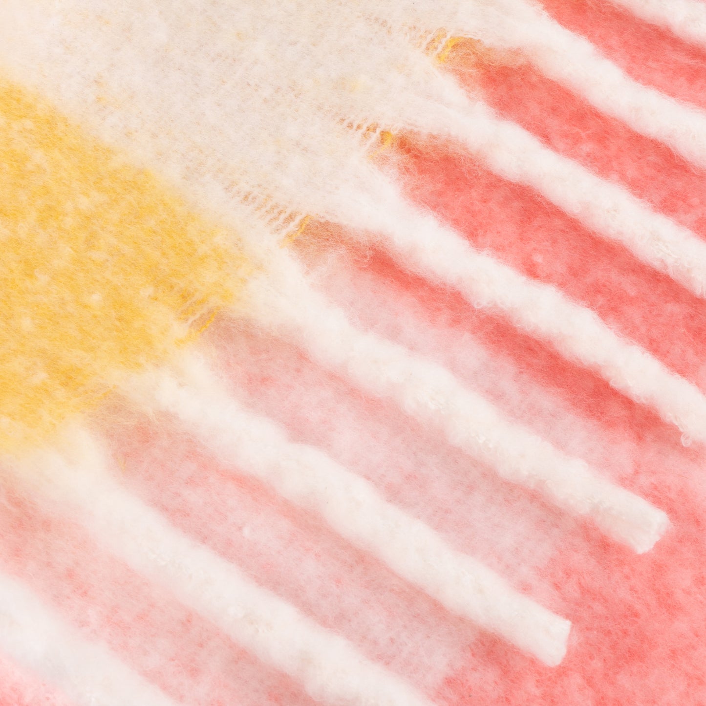 Maisie Checked Tasselled Throw 140x180cm | Citrus Blush Blanket