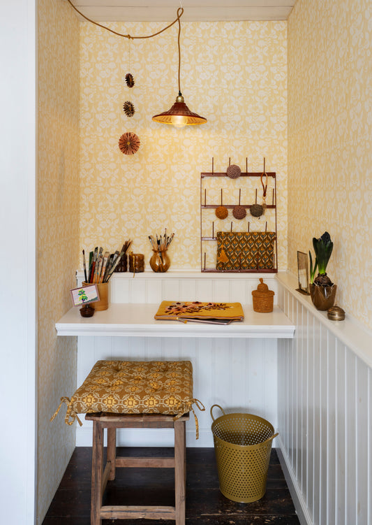 Recycled Wood Stool | Natural Plant Stand
