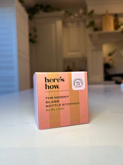 Moony Wine Bottle Stopper | Contemporary Glass Barware