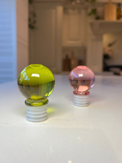 Moony Wine Bottle Stopper | Contemporary Glass Barware