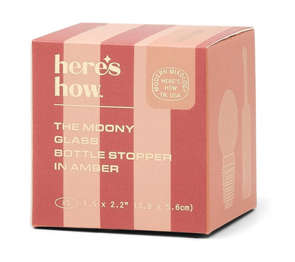 Moony Wine Bottle Stopper | Contemporary Glass Barware