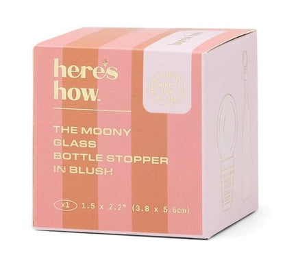 Moony Wine Bottle Stopper | Contemporary Glass Barware