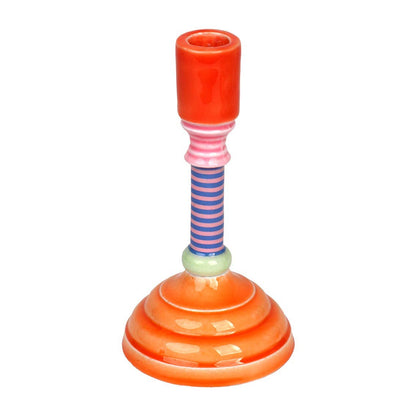 Multi coloured Enamel Candle Holder | Colourful Home Decor