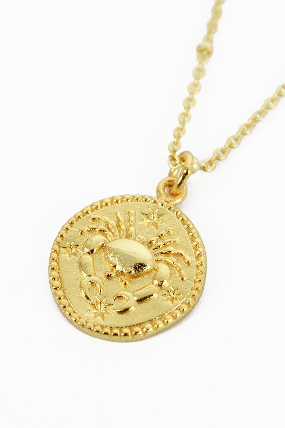Cancer Zodiac Necklace | 18ct Gold Plated Crab Star Sign Pendant