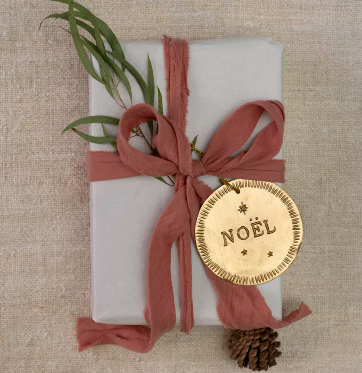 Noel Gold Hanging Christmas Decoration | Classic Gold Metal Tree Ornament