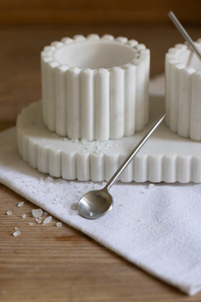 Marble Pinch Pots with Tray | Salt & Pepper Pots