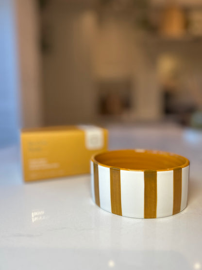 The Izzy Wine Coaster | Striped Ceramic Drinkware