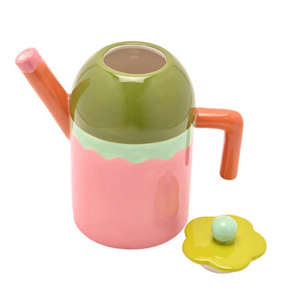 Raspberry Blossom Teapot | Colourful Flower Ceramic Tea Pot