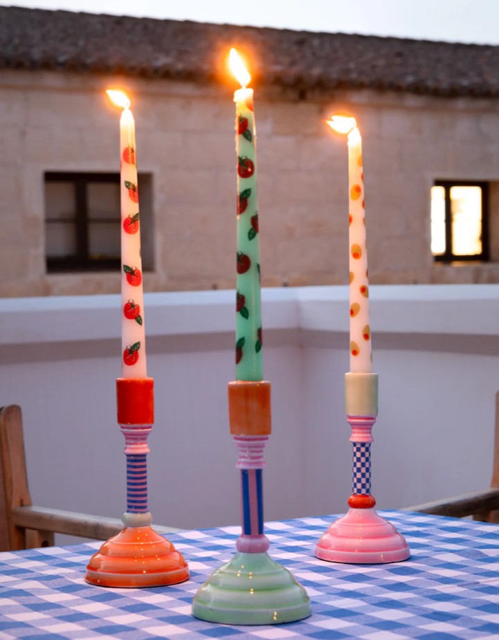 Olive Taper Candles | Fruit Home Decor