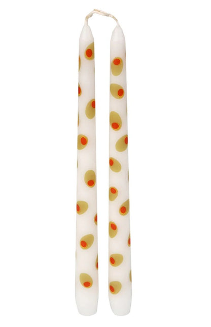 Olive Taper Candles | Fruit Home Decor