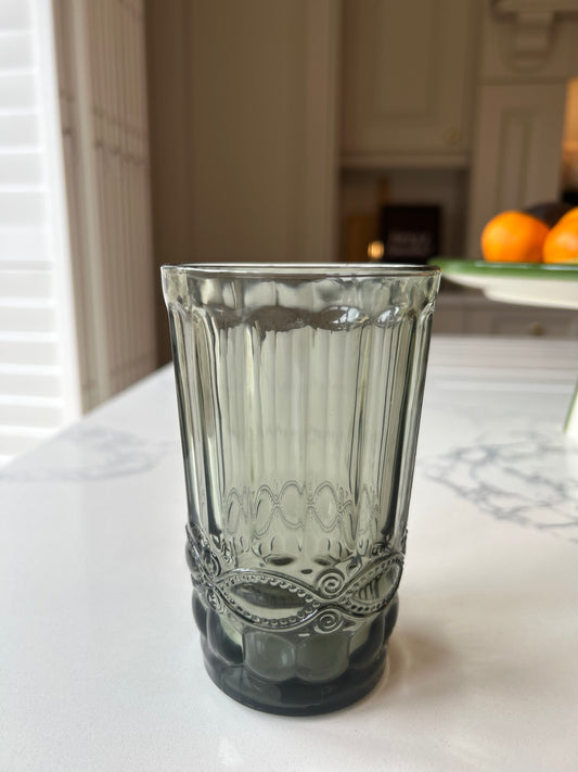 Blue Smoke Highball Glass | Vintage Style Glassware