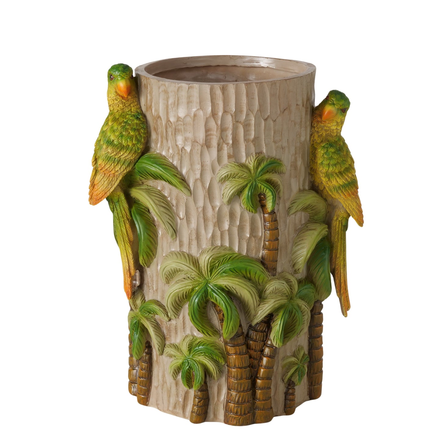 Handpainted Parrot Vase | Statement Tropical Vase