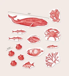Home Decor Tattoos - Red Ocean | DIY Craft Kit
