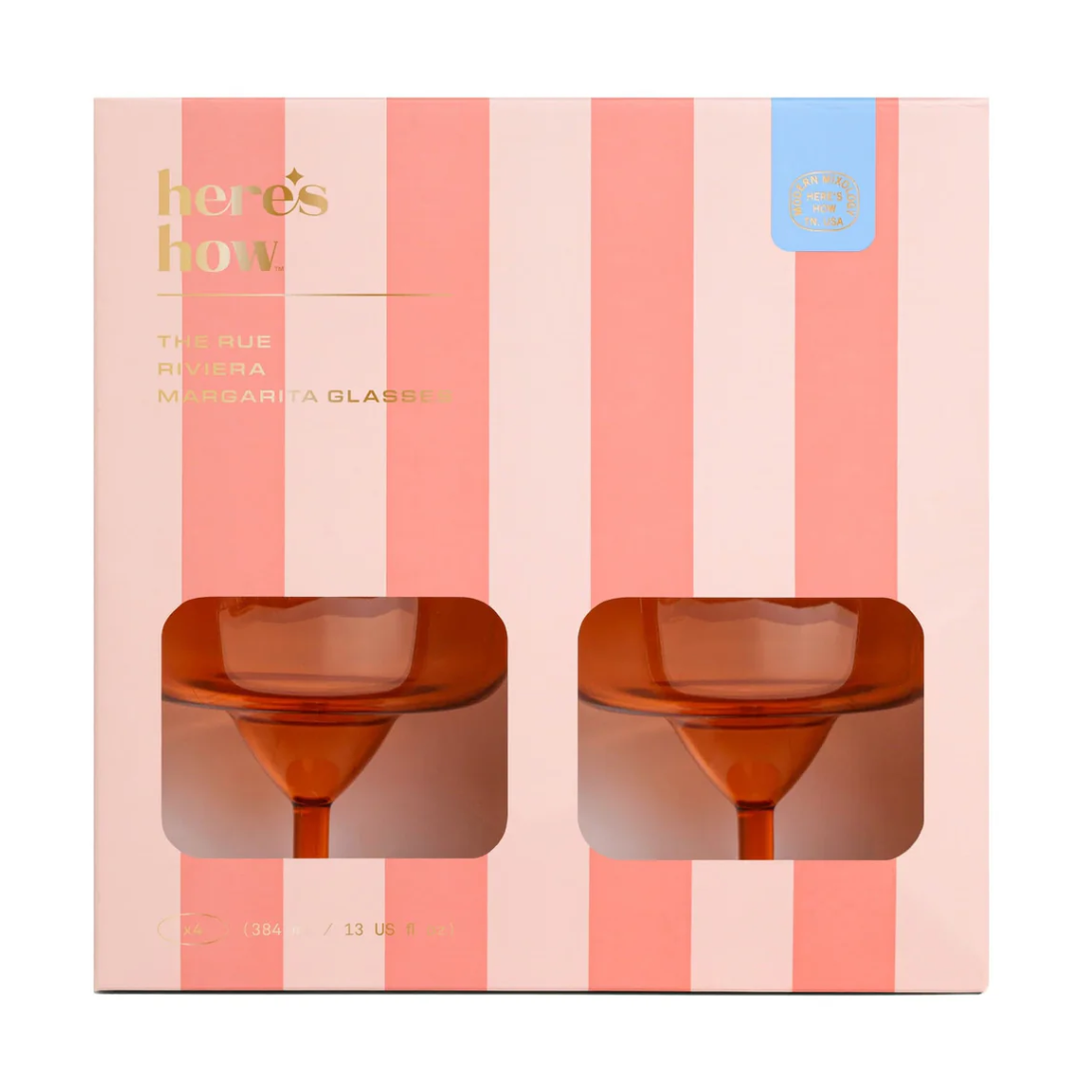 Rue Margarita Acrylic Glasses | Set of 4 Cocktail Glasses
