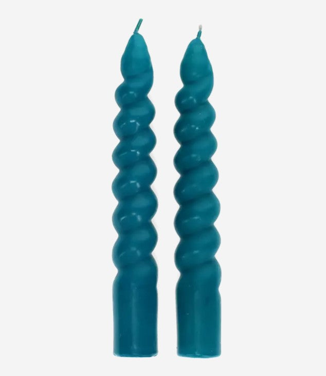 Twisted spiral candles - Boxed pack of 2 | Unique candles