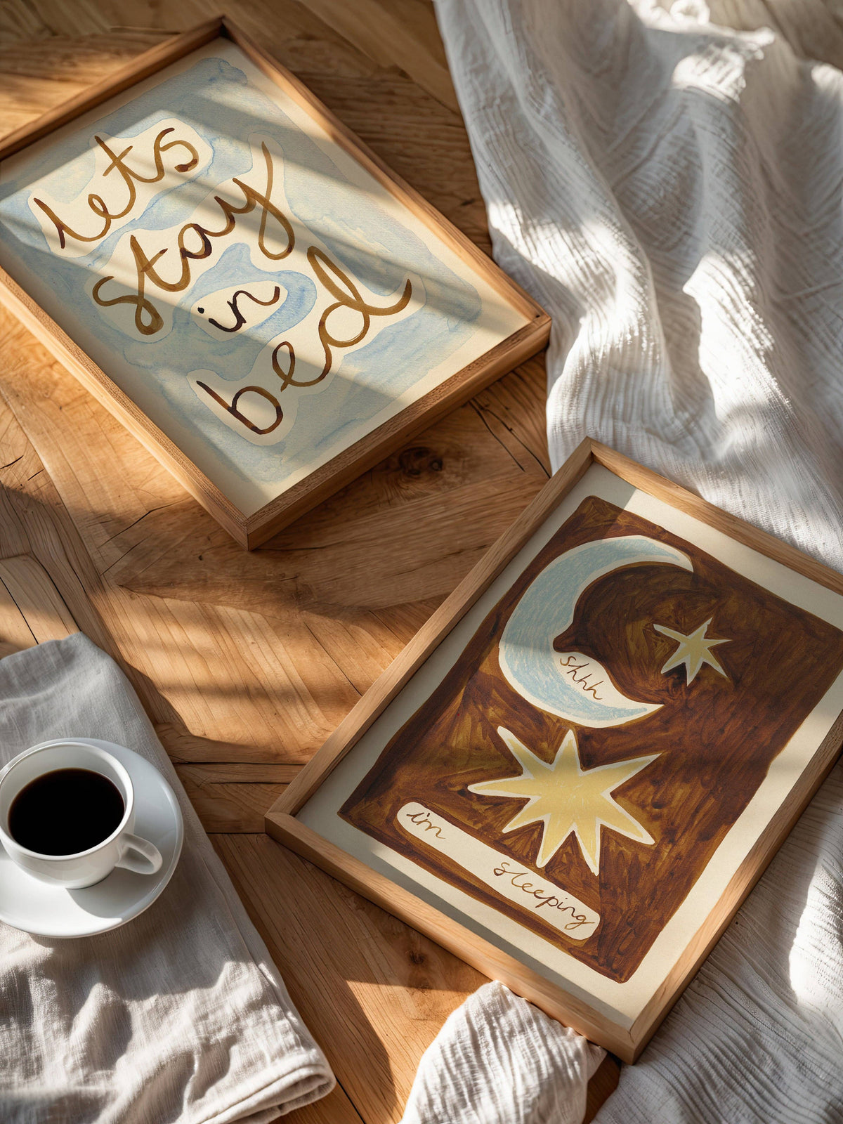 Sleeping Bedroom Quote Print | A4 Hand Painted Art Print