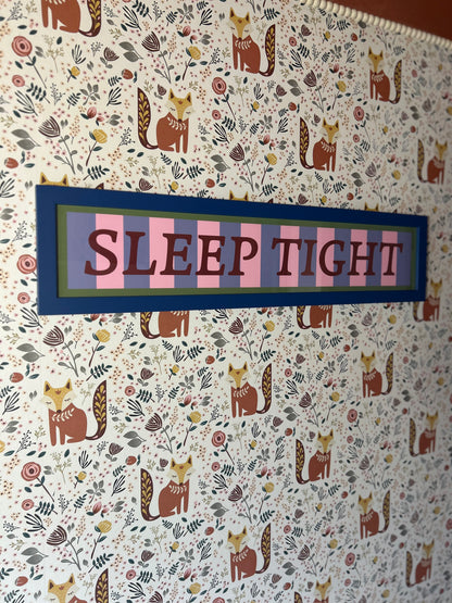 Sleep Tight Framed Print with Blue Frame | Framed wall art