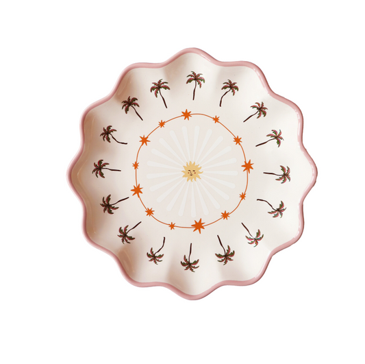 Palm Trees Small Ceramic Plate | Small Serving Plate