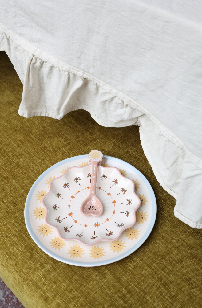 Palm Trees Small Ceramic Plate | Small Serving Plate