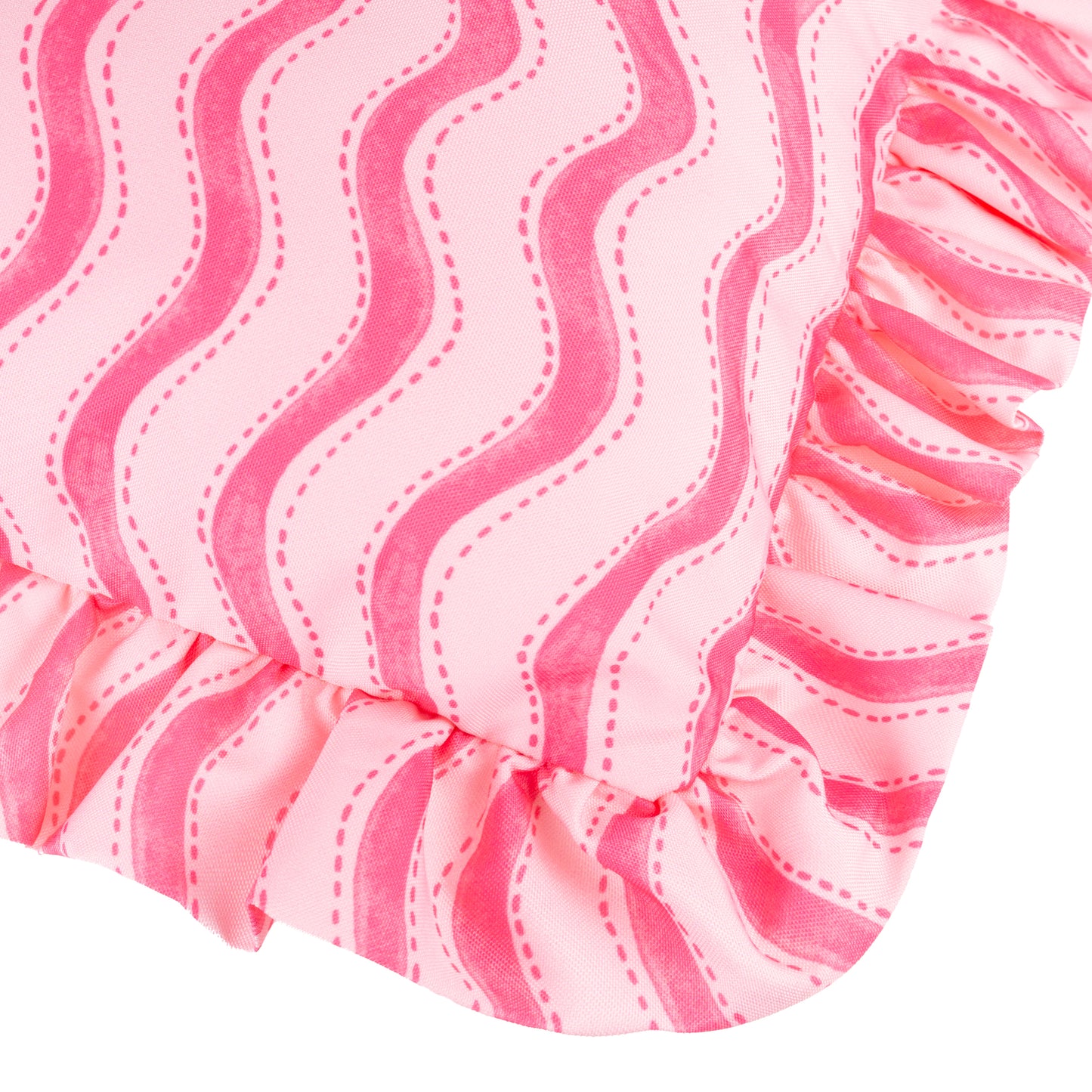 Summer Solstice Wiggly Stripe Cushion 30x50cm | Hot Pink | Outdoor Scatter