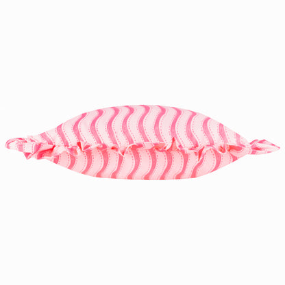 Summer Solstice Wiggly Stripe Cushion 30x50cm | Hot Pink | Outdoor Scatter
