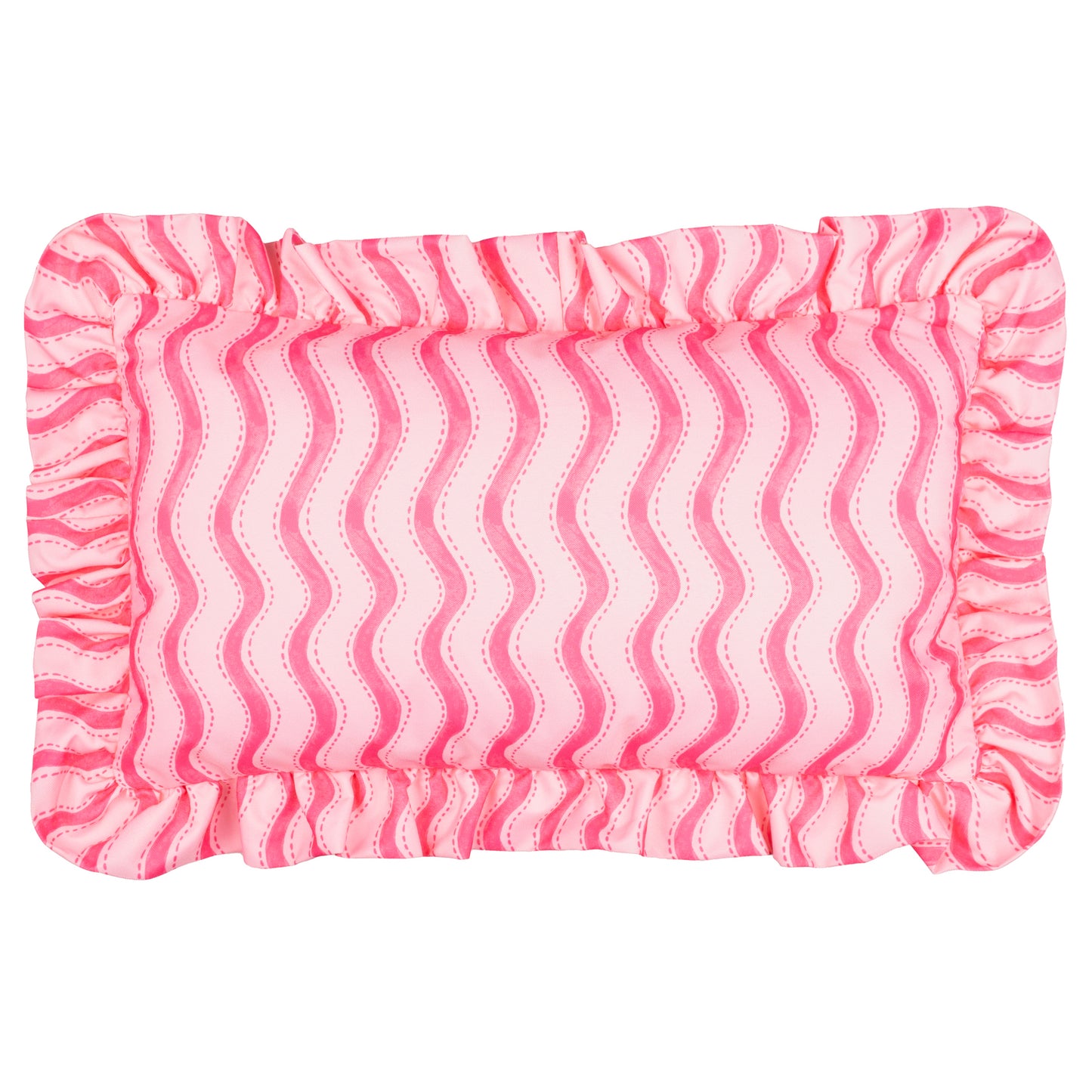 Summer Solstice Wiggly Stripe Cushion 30x50cm | Hot Pink | Outdoor Scatter