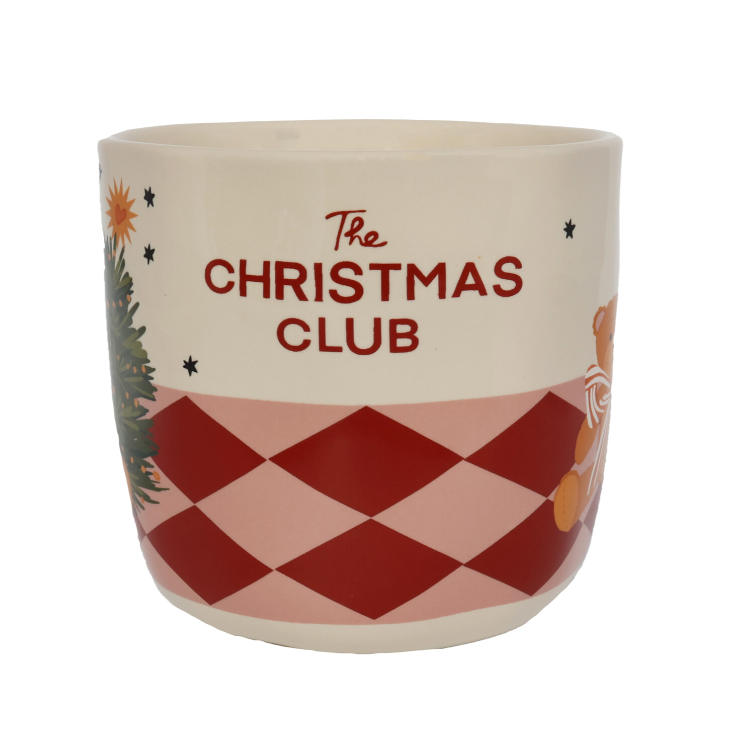 The Christmas Club Cup | Illustrated Teddy Bear Christmas Mug