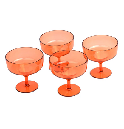 Rue Margarita Acrylic Glasses | Set of 4 Cocktail Glasses