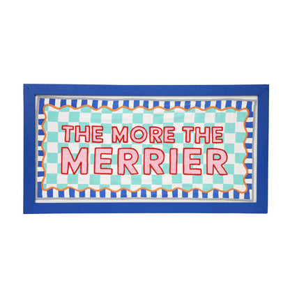 The More the Merrier Framed Fabric Print | Textile wallhanging