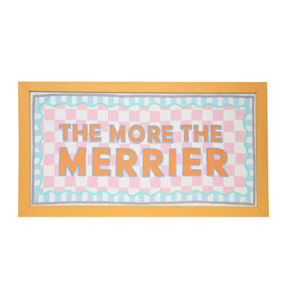 The More the Merrier Framed Fabric Print | Textile wallhanging