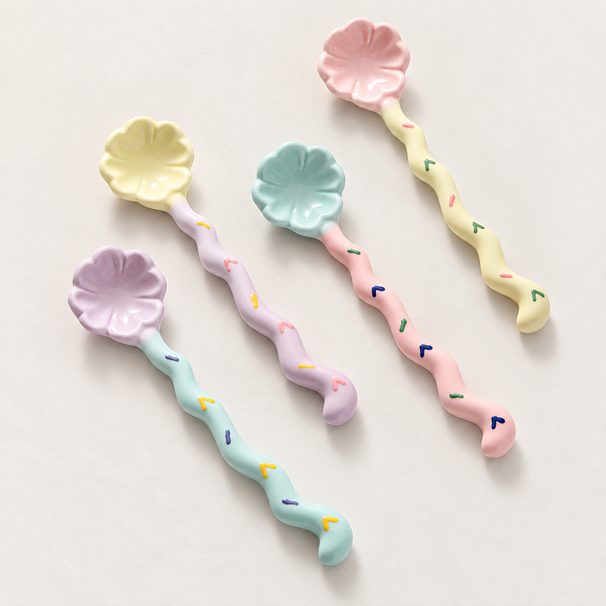 Handpainted Ceramic Spoon | Cute Coffee Spoon