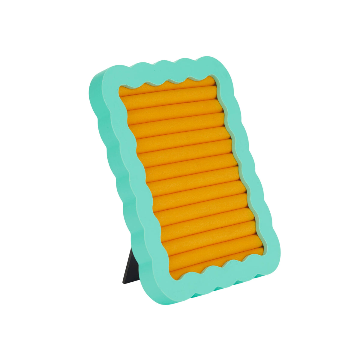 Wavy Jewellery Frame in Turquoise & Yellow