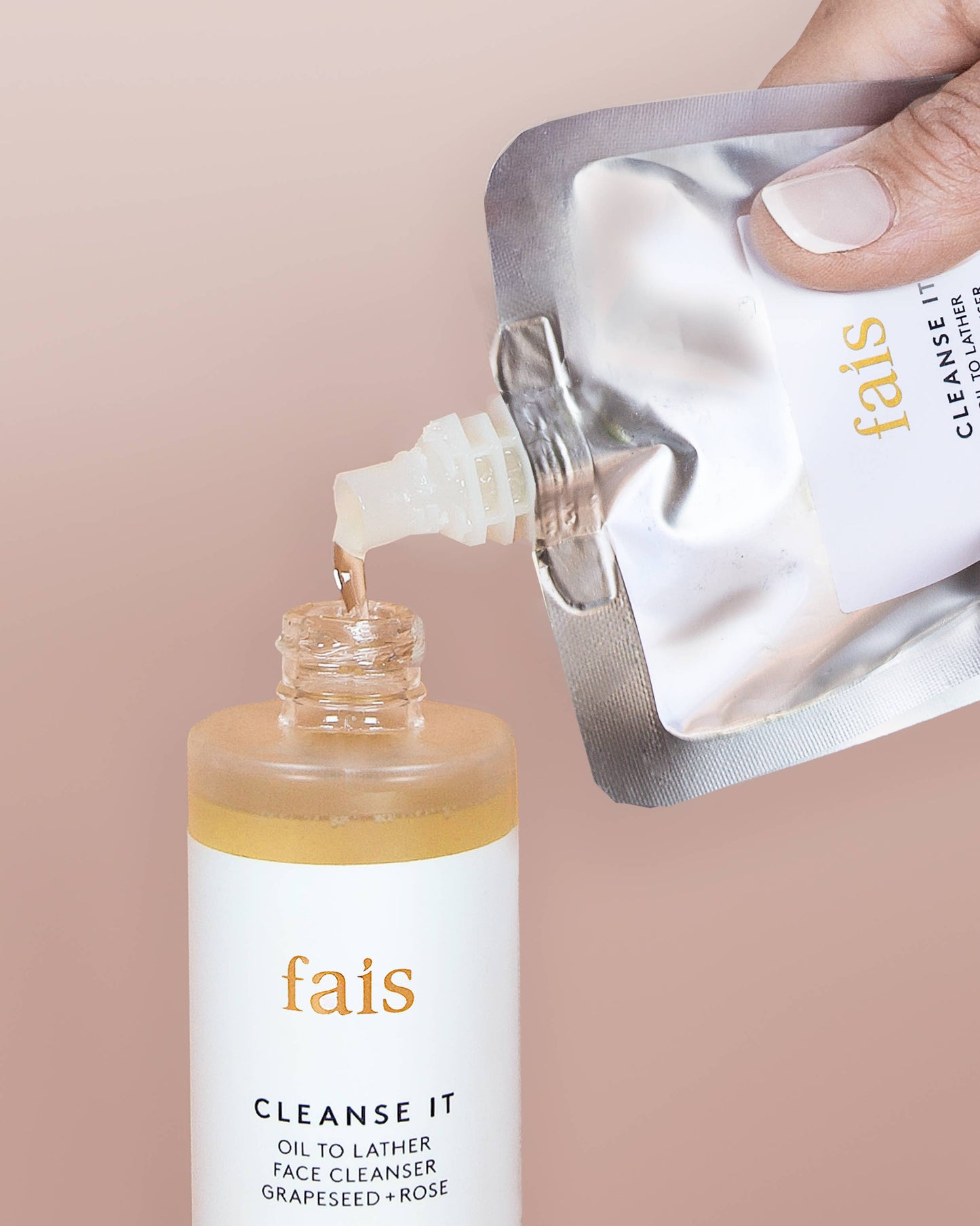 Oil to Lather Facial Cleanser – Grapeseed & Rose | Vegan Skincare