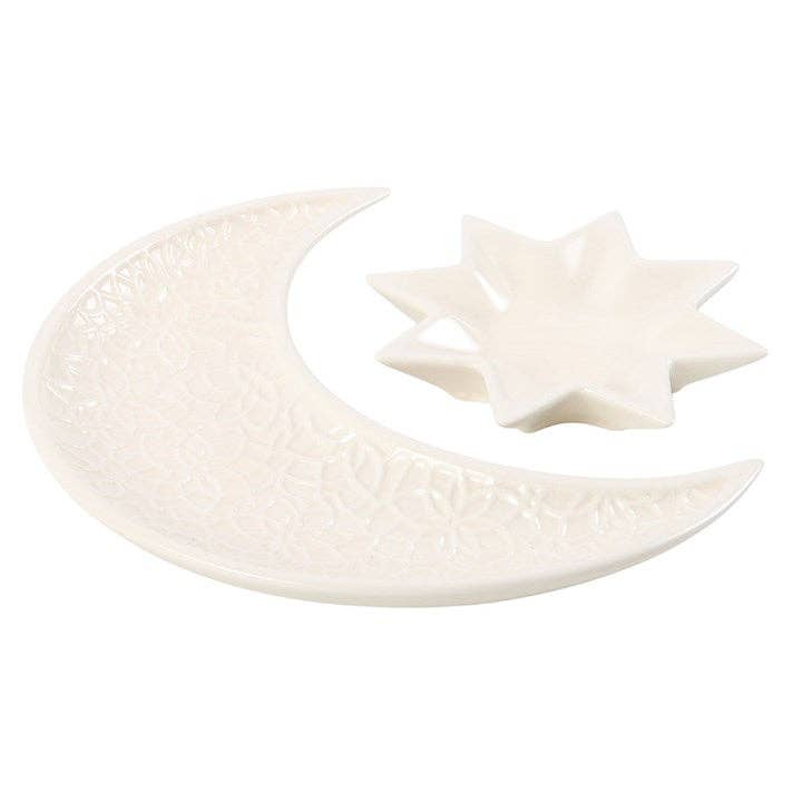 Crescent Moon and Star Trinket Dishes | Celestial Home Accessories