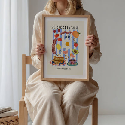 Around The Table Breakfast Print | Kitchen Art