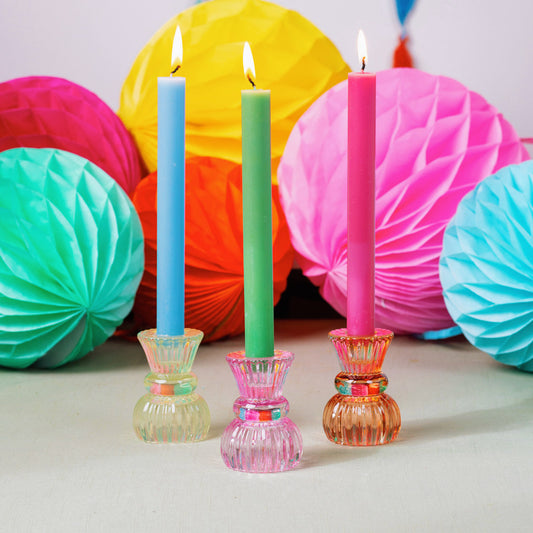 Paper Honeycomb Decorations – Pink, Yellow & Orange | Set of 3 Hanging Party Decorations