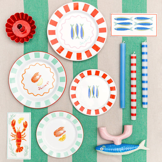 Green Stripe Cotton Tablecloth | XL 160 × 250 cm