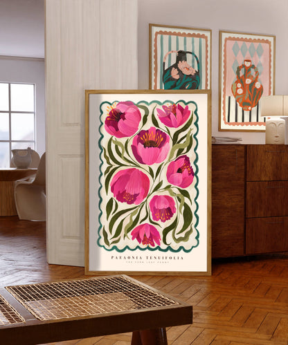 Peony Flower Market Print | Floral Home Decor