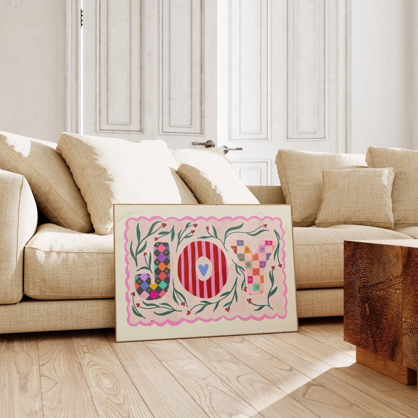 Festive Joy Art Print | A4 Christmas Wall Art