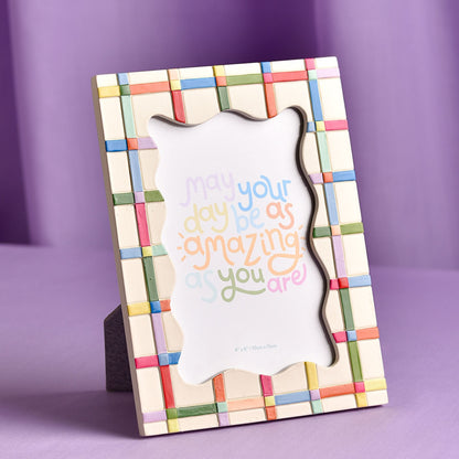 Raspberry Blossom Photo Frame | 4x6 Multicolour Resin Frame